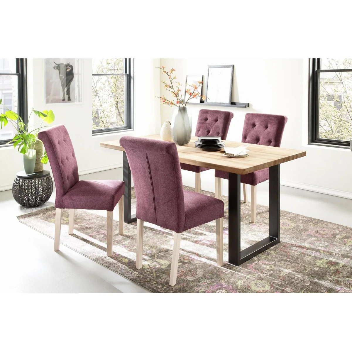MCA living Esstisch 160 x 77 x 90 cm, stabil, modern, vielseitig