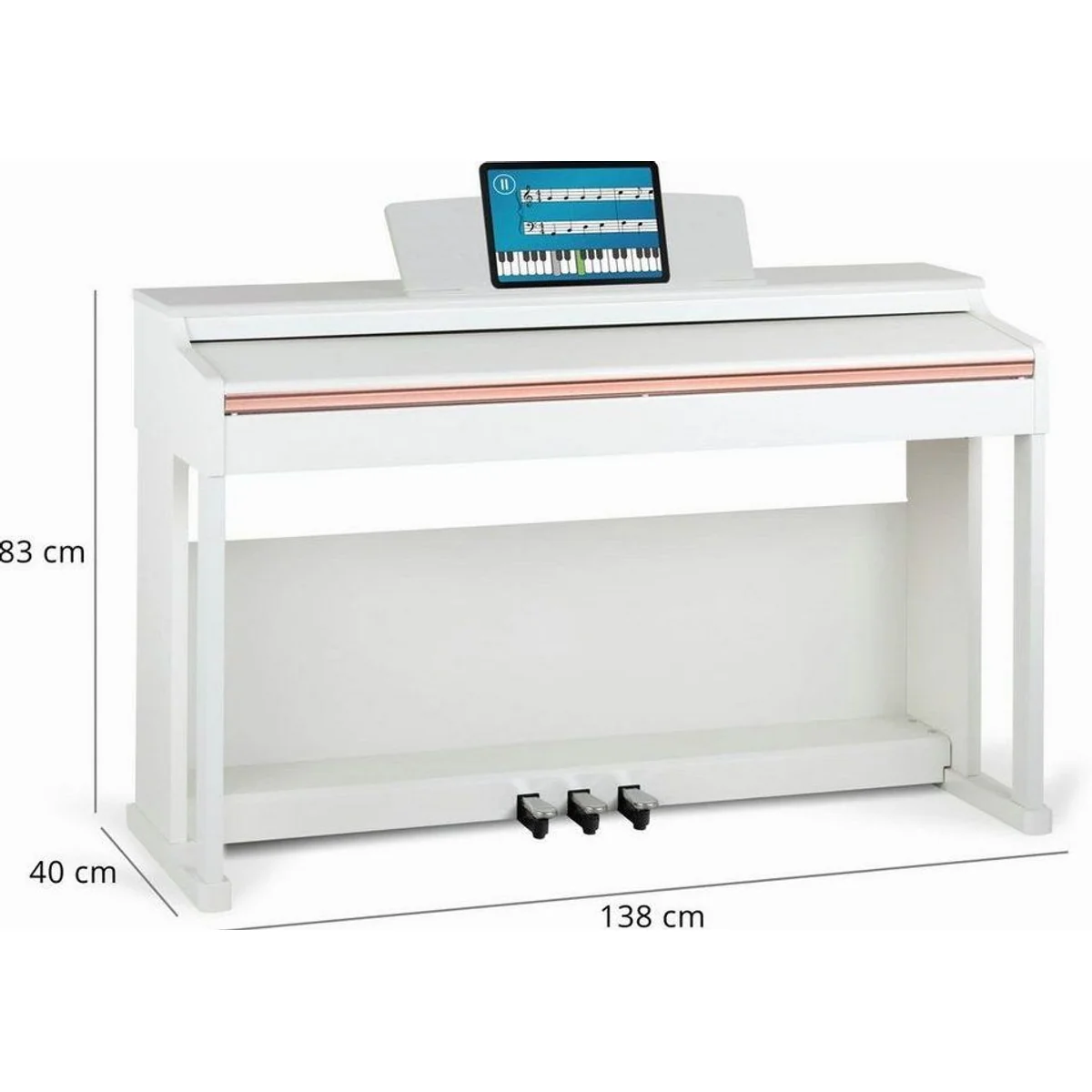 McGrey Digitalpiano DP-19, gewichtete Hammertastatur, 128-fache Polyphonie, integriertes Metronom 4