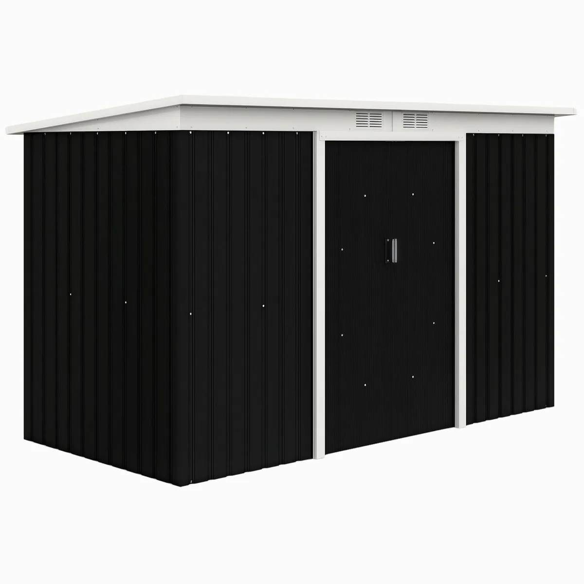 MC Star Gerätehaus XXL, 3,6 m², verzinkter Stahl, abschließbare Schiebetüren, Belüftung