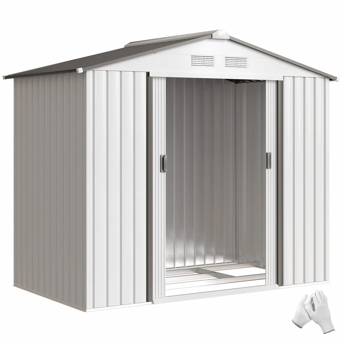 MC Star Gerätehaus, großer Stauraum, robust und langlebig, belüftet — 213x130x185 cm
