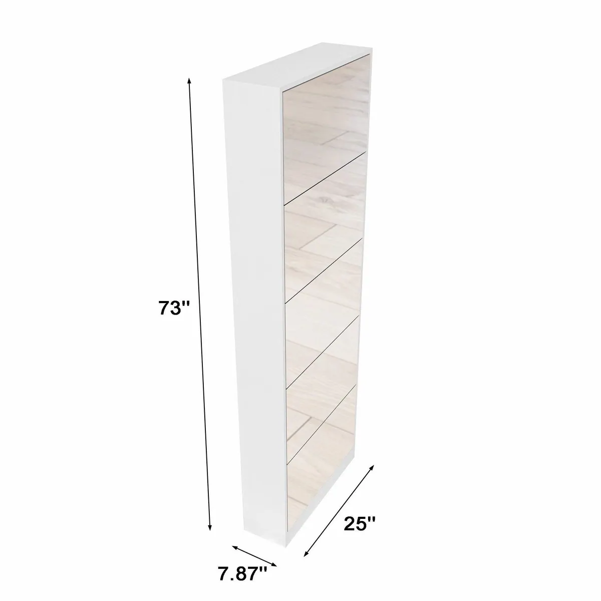 MC Star Schuhschrank, verspiegelter Klappschrank mit 5 Klappschubladen 5