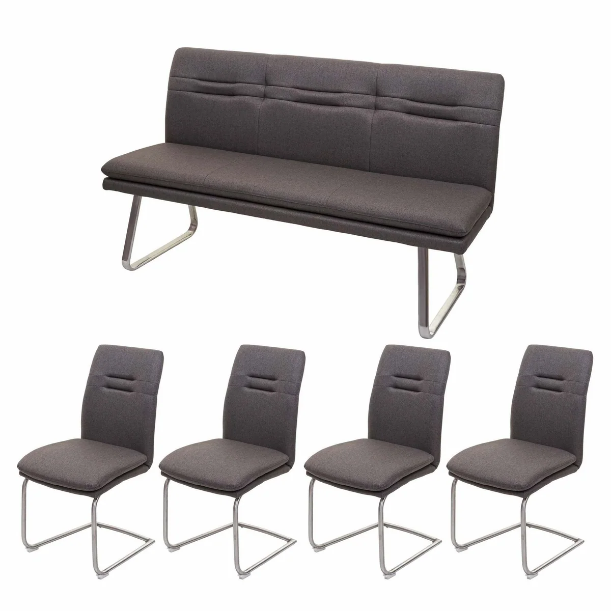 MCW Essgruppe MCW-H70-B, modernes 5-teiliges Set, hoher Sitzkomfort, elegantes Design 2