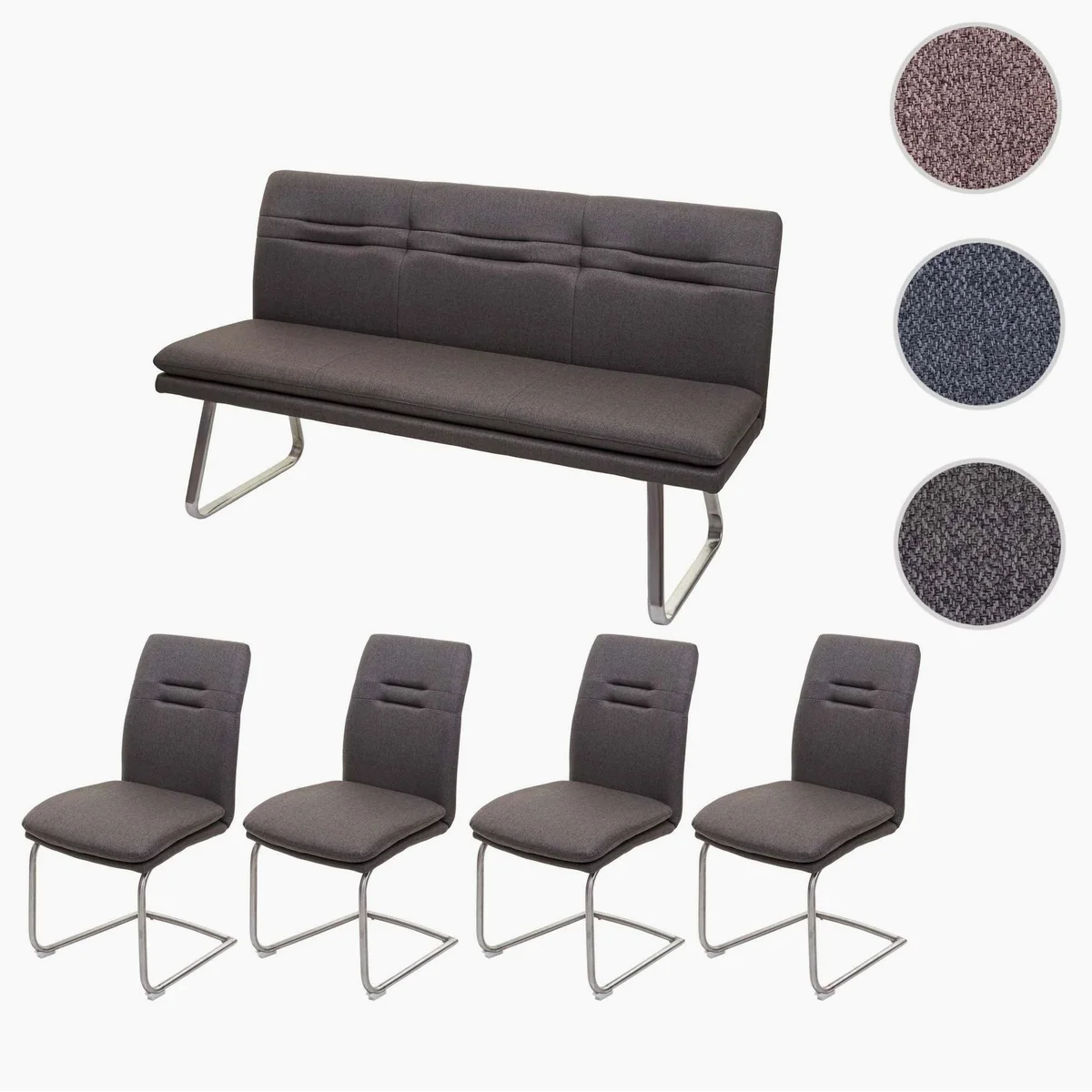 MCW Essgruppe MCW-H70-B, modernes 5-teiliges Set, hoher Sitzkomfort, elegantes Design 3