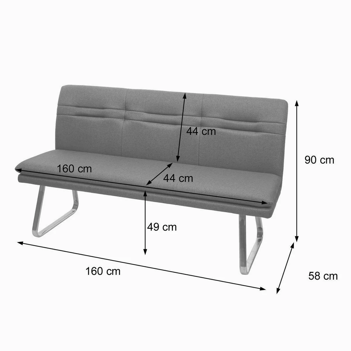 MCW Essgruppe MCW-H70-B, modernes 5-teiliges Set, hoher Sitzkomfort, elegantes Design 4