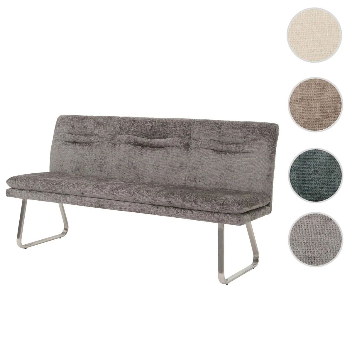 MCW Sitzbank H70, edler Chenille Stoffbezug, stabil und komfortabel 3