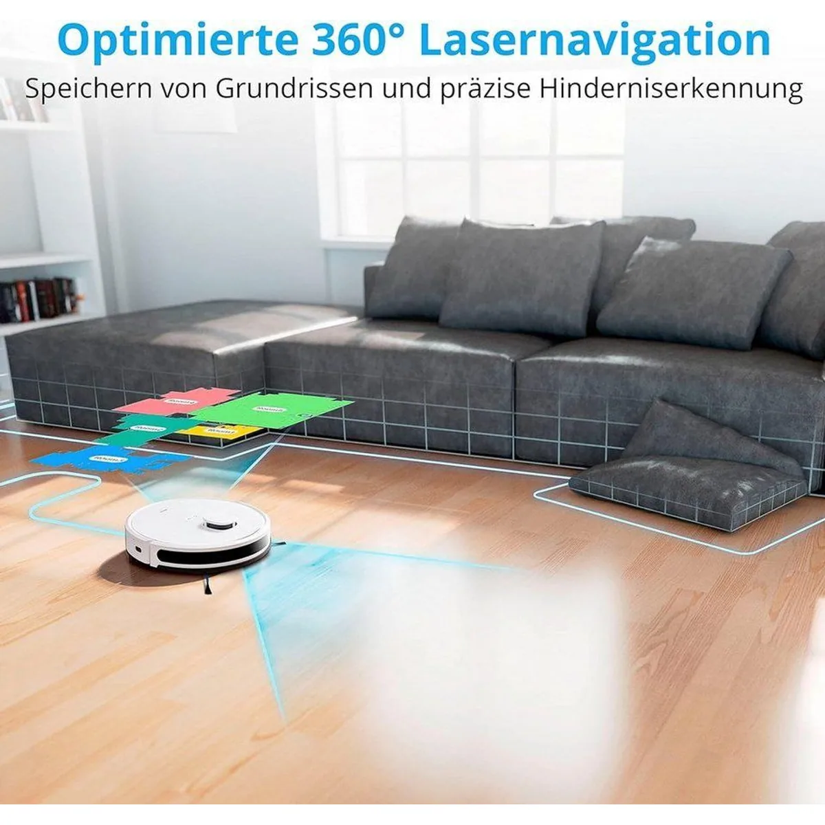 Medion MD11415 X20 SW+, intelligente Reinigung mit Wischfunktion und App-Steuerung 2