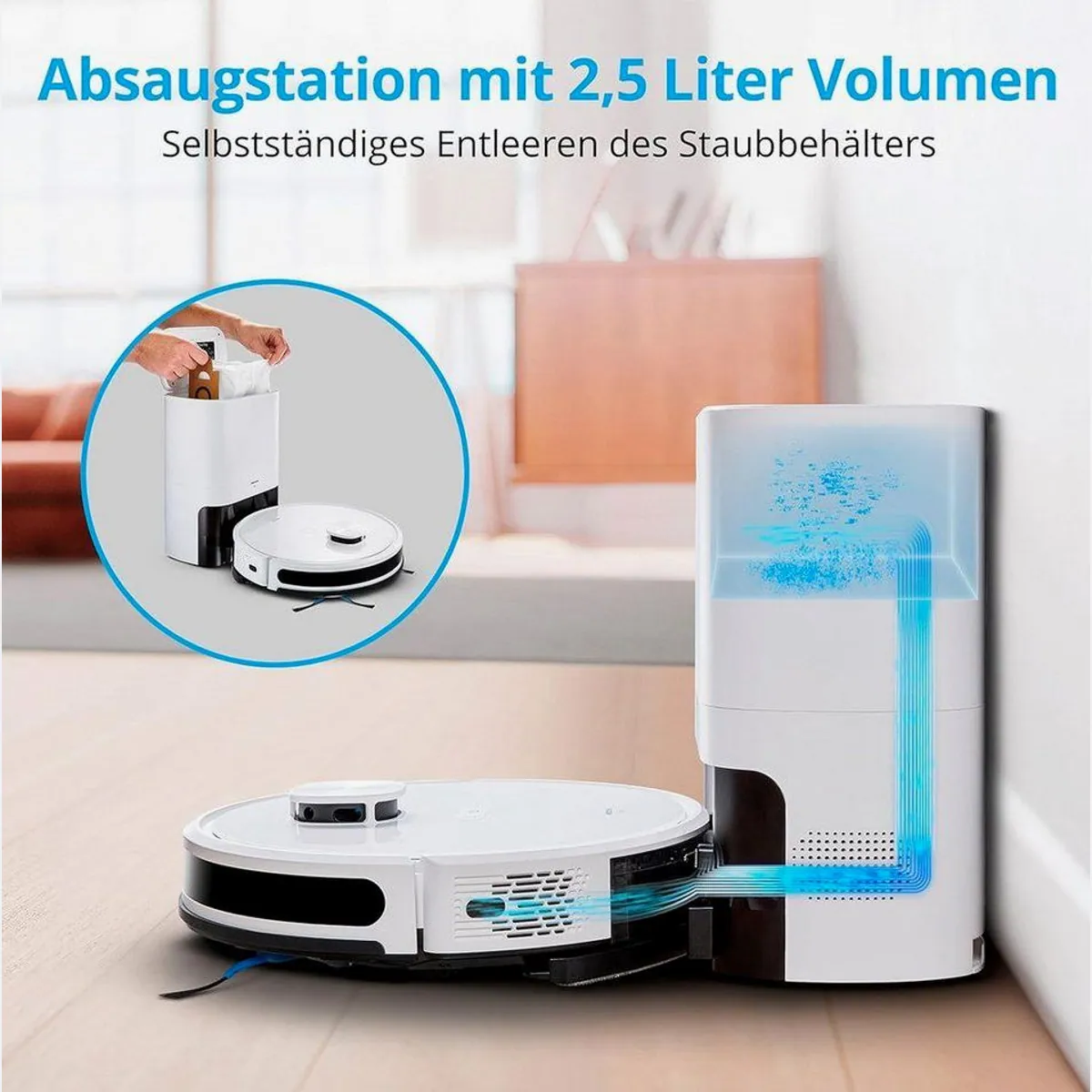 Medion MD11415 X20 SW+, intelligente Reinigung mit Wischfunktion und App-Steuerung 3