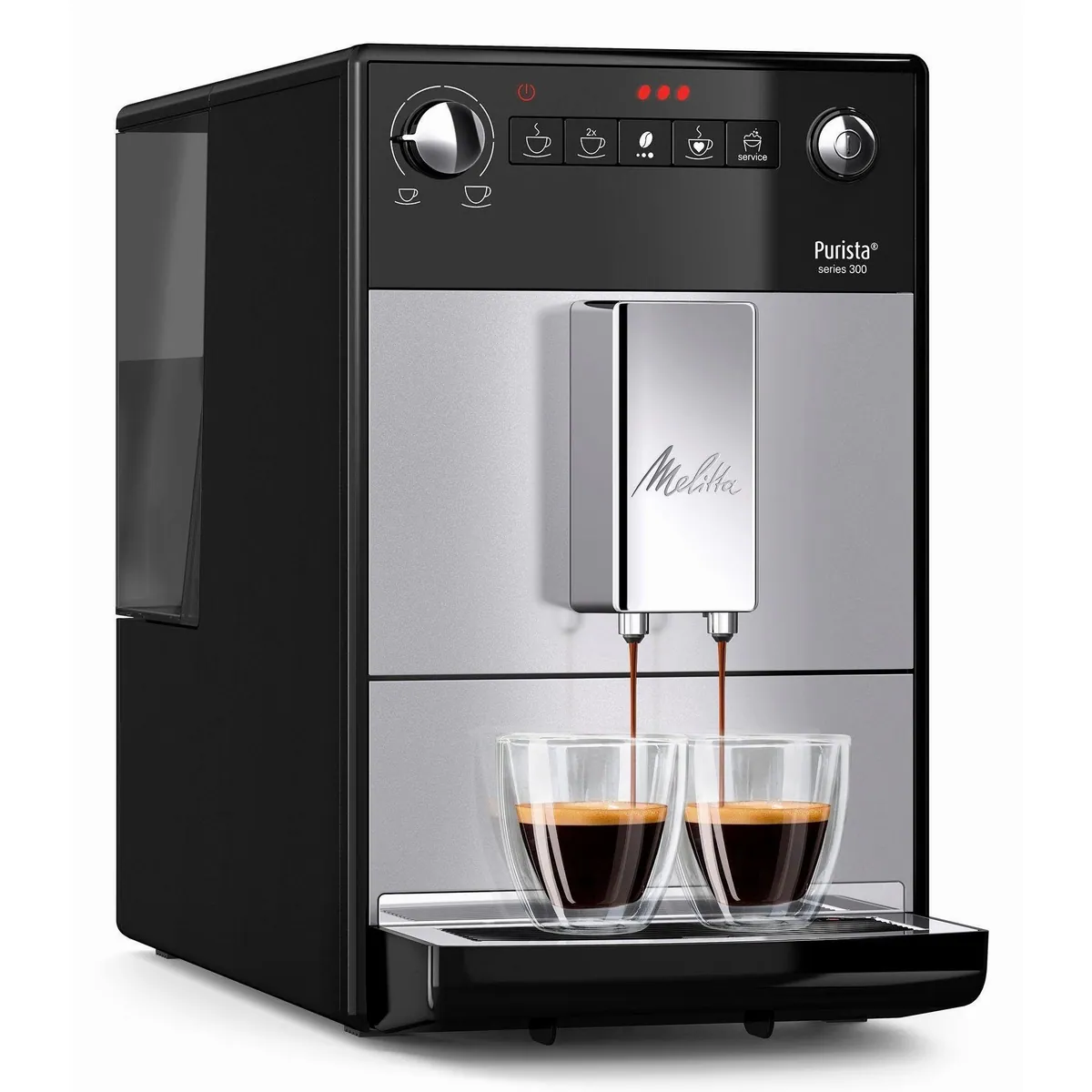Melitta Kaffeevollautomat Purista F230-101, kompakt, extra leise, Lieblingskaffee-Funktion