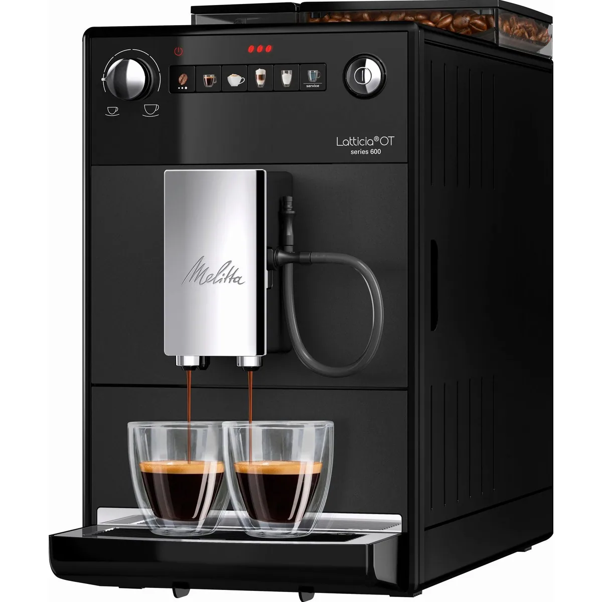 Melitta Latticia One Touch F300-100, doppelte Milchaufschäumung, XL Wassertank & Bohnenbehälter 2