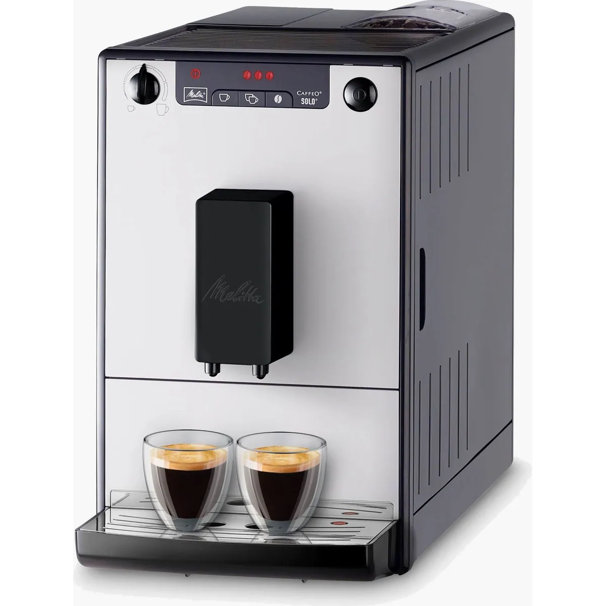 Melitta Kaffeevollautomat Solo 950-766, Pure Silver, kompakt & vielseitig