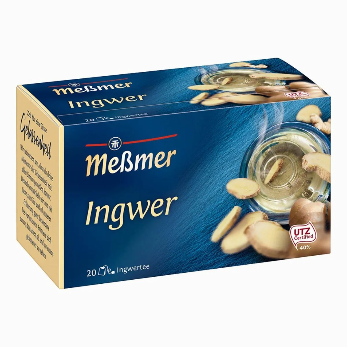Meßmer Ingwer Tee, würzig-scharf, 40g — belebend, aromatisch, reinigend