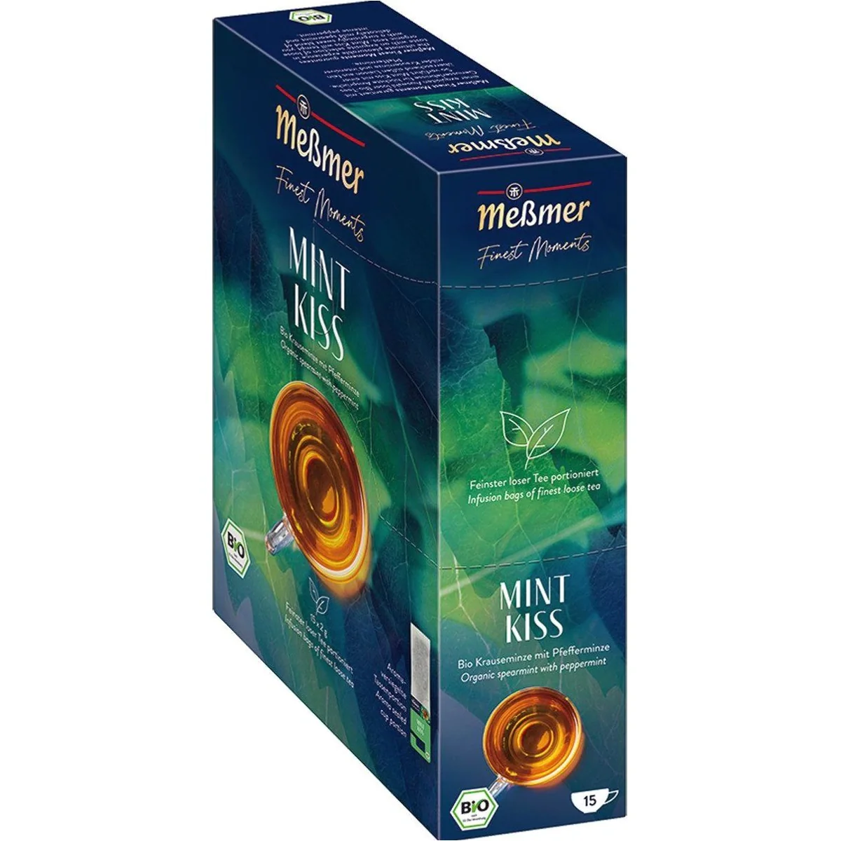 Meßmer Bio Mint Kiss Tee, erfrischende Minzmischung für 15 Tassen