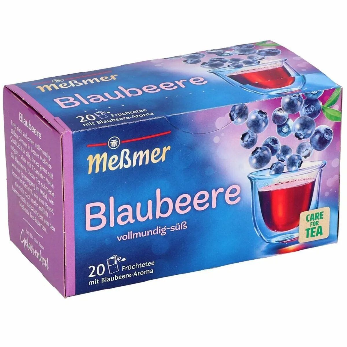 Meßmer Früchtetee Blaubeere, vollmundig & süß — 20 Teebeutel