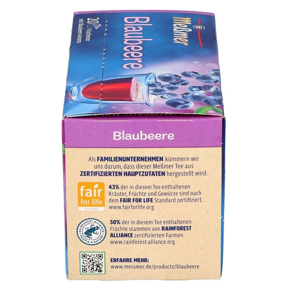 Meßmer Früchtetee Blaubeere, vollmundig & süß — 20 Teebeutel 4