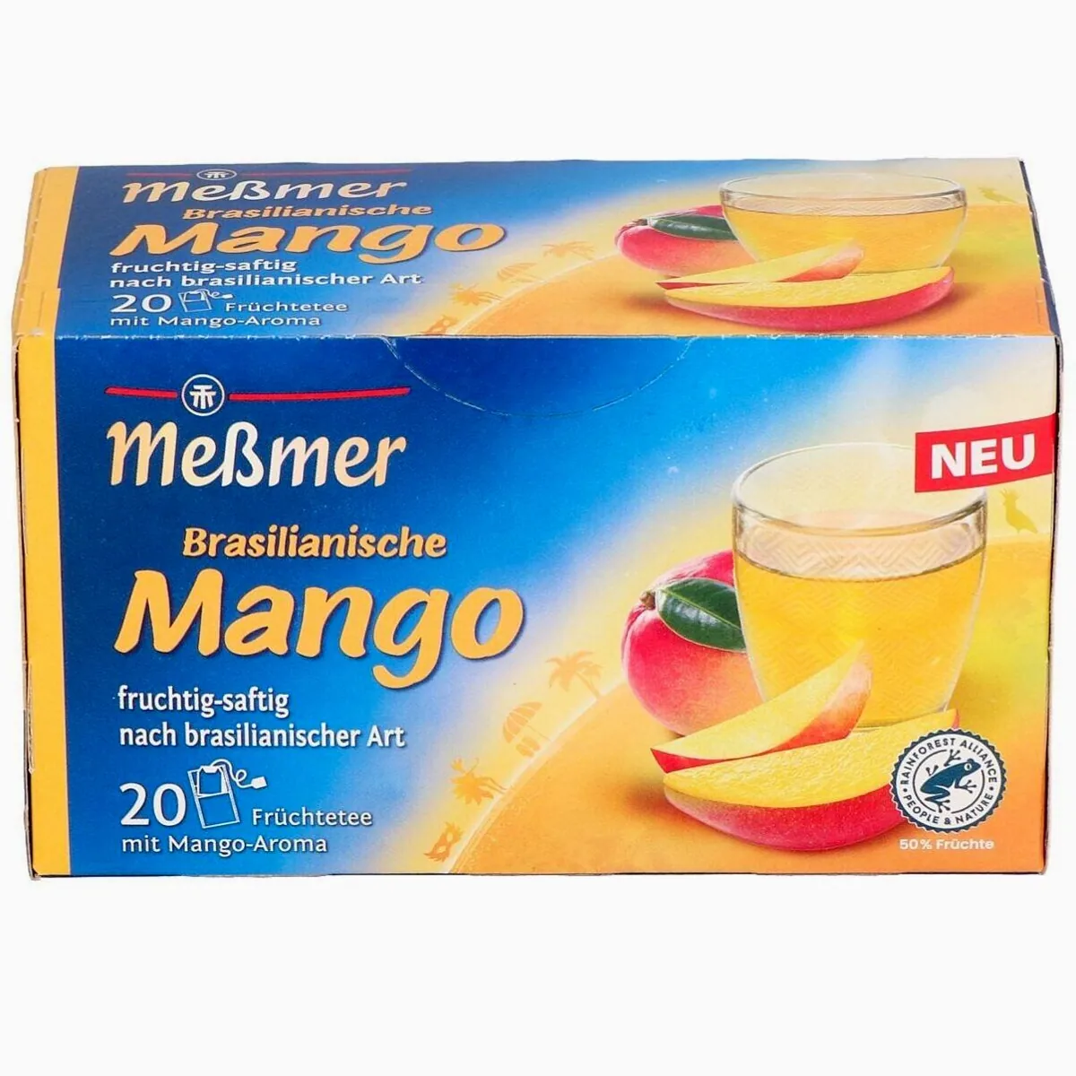 Meßmer Brasilianische Mango Früchtetee, fruchtig-exotischer Genuss — 20 Teebeutel 2