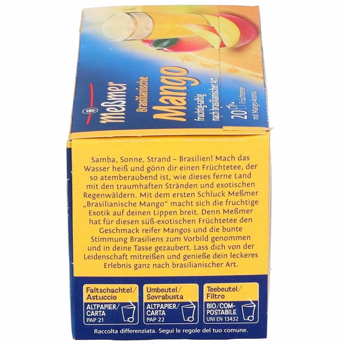 Meßmer Brasilianische Mango Früchtetee, fruchtig-exotischer Genuss — 20 Teebeutel 4