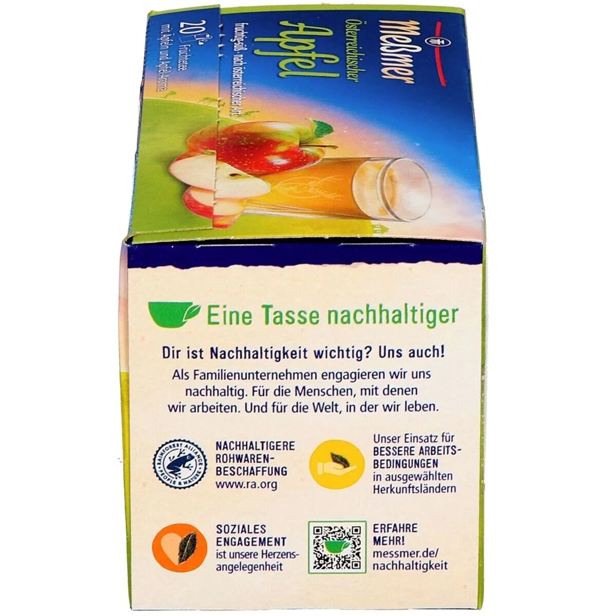 Meßmer Österreichischer Apfel Früchtetee, fruchtig-süßes Aroma mit Äpfeln 4