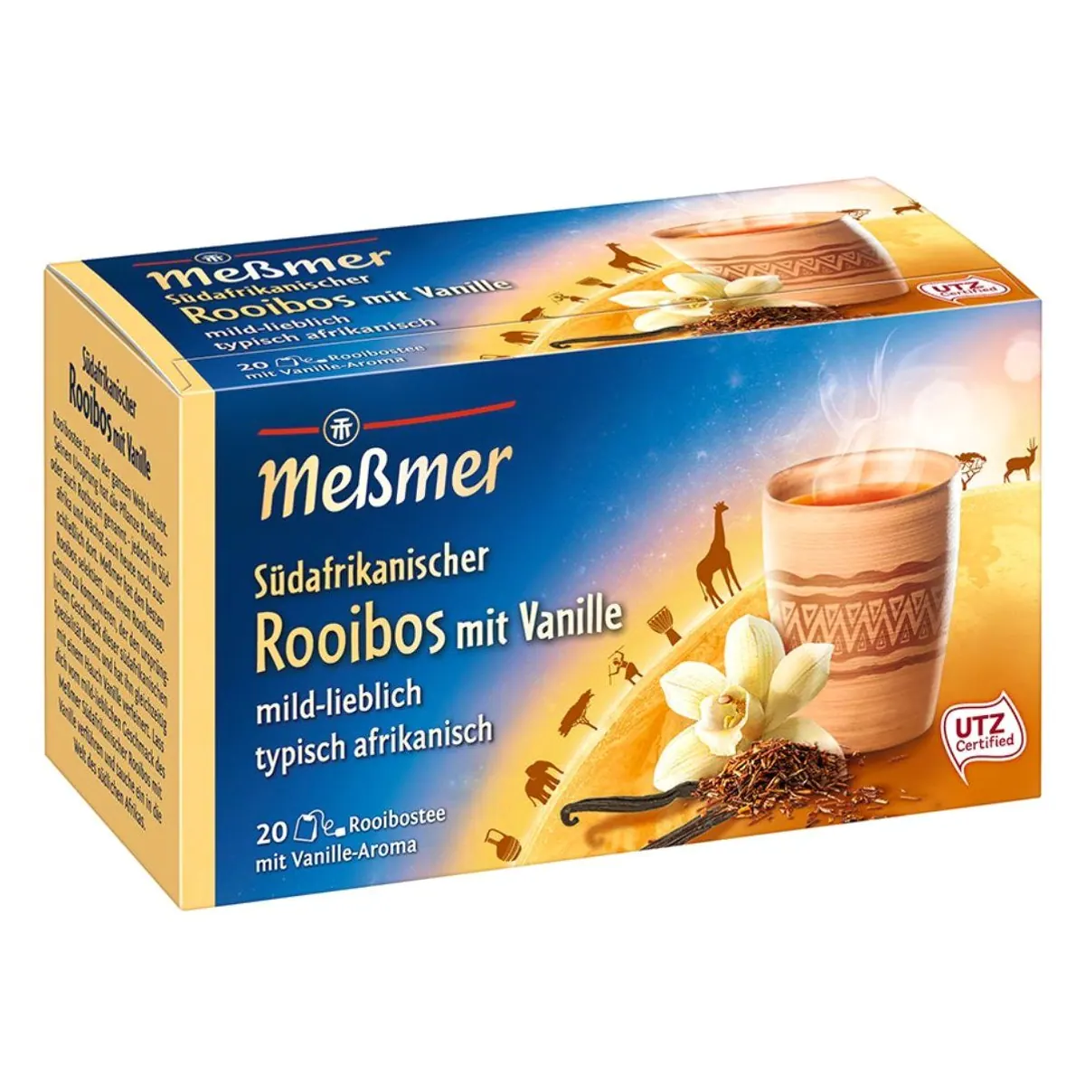 Meßmer Rooibostee mit Vanille Aroma, mild und lieblich — 35g Genuss aus Südafrika