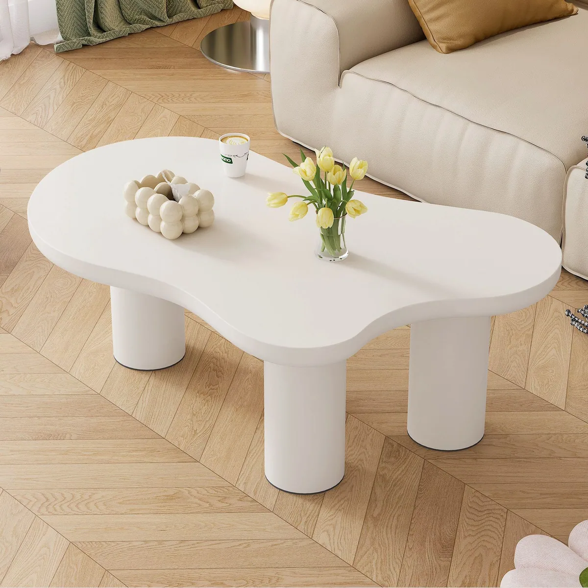 Merax Couchtisch Wolke, modernes Design, praktische Größe, hochwertige Materialien 2
