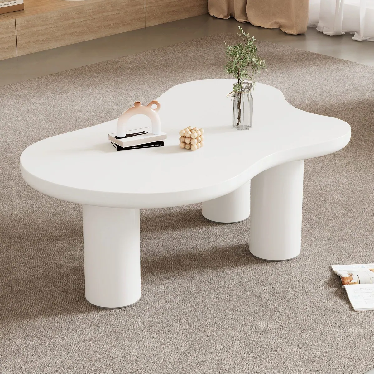 Merax Couchtisch Wolke, modernes Design, praktische Größe, hochwertige Materialien 4