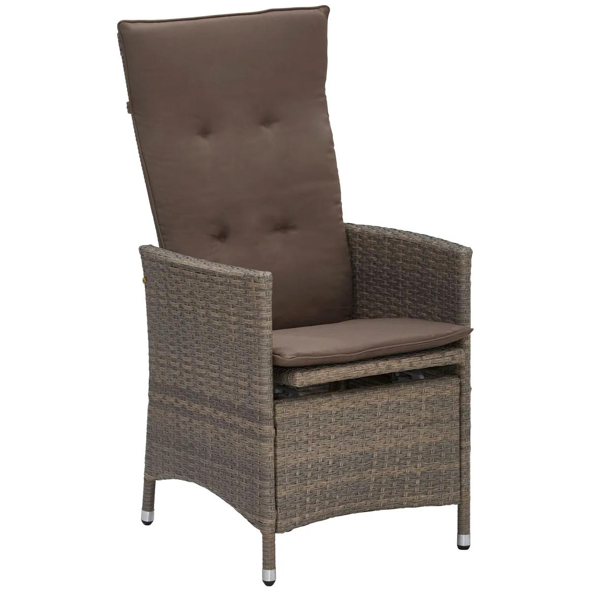MERXX Garten-Essgruppe Valencia, 6 verstellbare Relaxsessel, 1 Tisch 150x80 cm 4