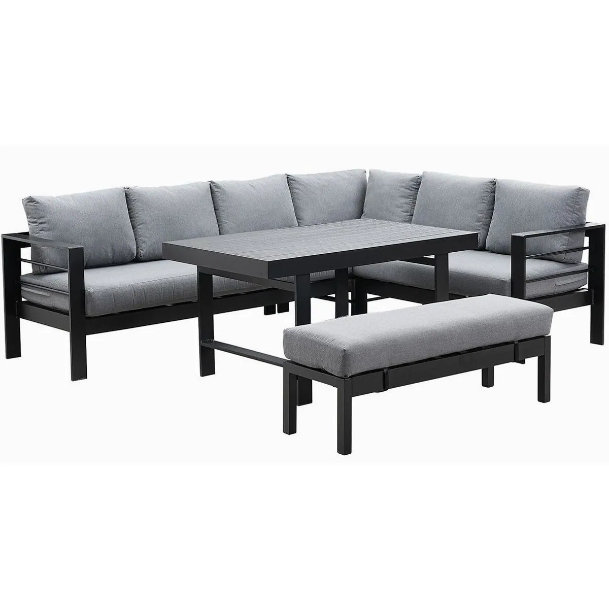 MeXo Gartenlounge-Set XXL, Aluminium für 6-8 Personen, wetterfest und pflegeleicht 2