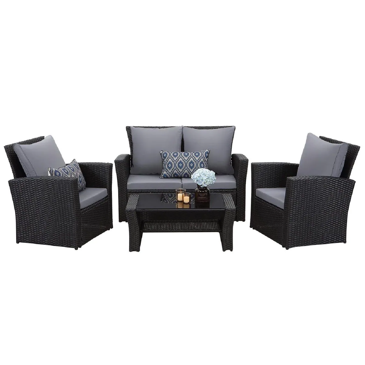 MeXo Gartenlounge-Set Poly-Rattan, wetterfest, ergonomisch & handgefertigt 2
