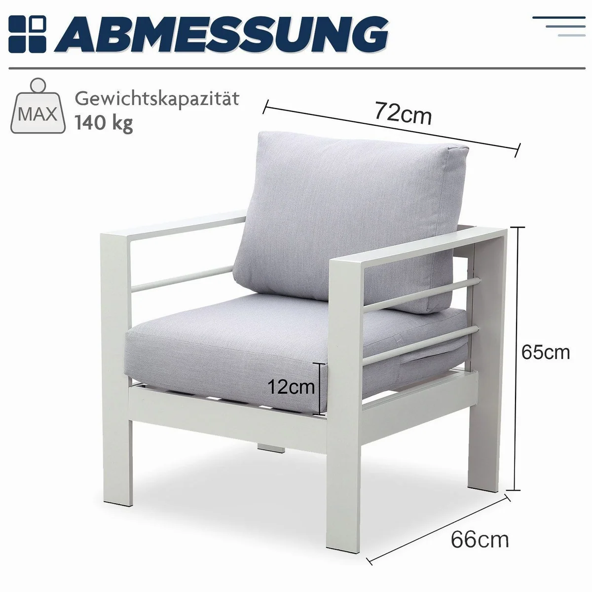 MeXo Gartenlounge-Set XXL, wetterfest, komfortabel, modernes Design 3