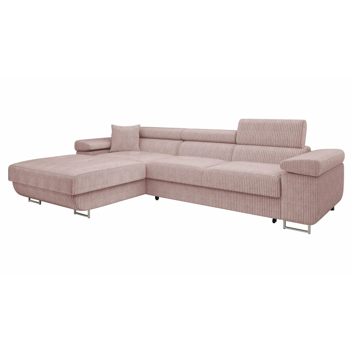 MIRJAN24 Ecksofa Torezio Mini Cord, mit Bettkasten, Schlaffunktion und einstellbaren Kopfstützen 2