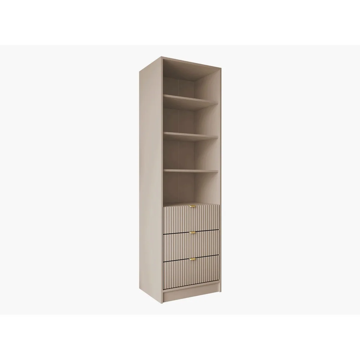 MIRJAN24 Regal Tireno 3SZ, elegante Aluminiumgriffe in Gold