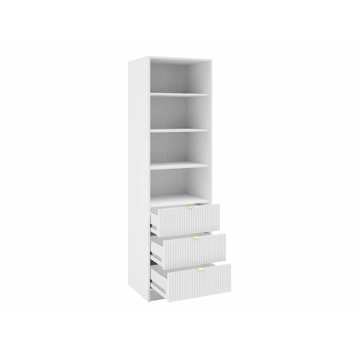 MIRJAN24 Regal Tireno 3SZ, elegante Aluminiumgriffe in Gold 3