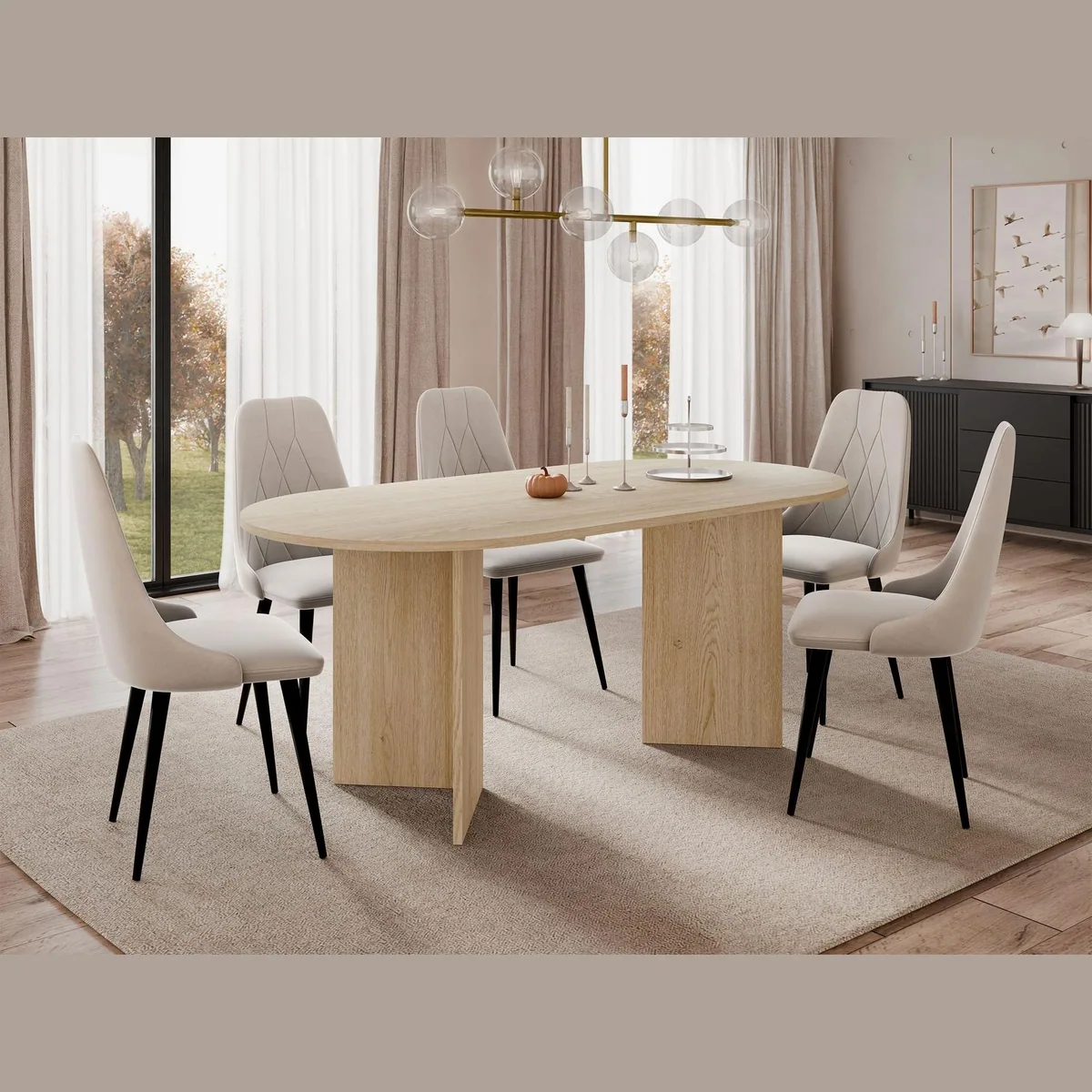 MIRJAN24 Esstisch Gelizo, 185x90x75 cm, stabil und modern 2
