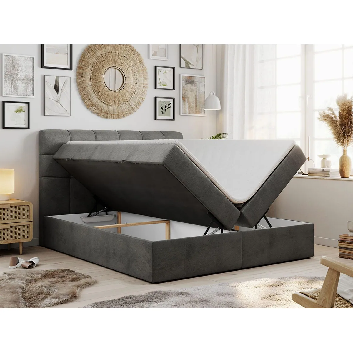 MKS MÖBEL Boxbett FAST, vielfältige Aufbewahrung & 7 Härtezonen — optimaler Schlafkomfort 5