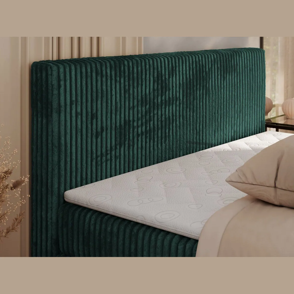 MKS MÖBEL Boxspringbett TILIANO KING, elegantes Design, optimaler Schlafkomfort, Stauraumfunktion 4