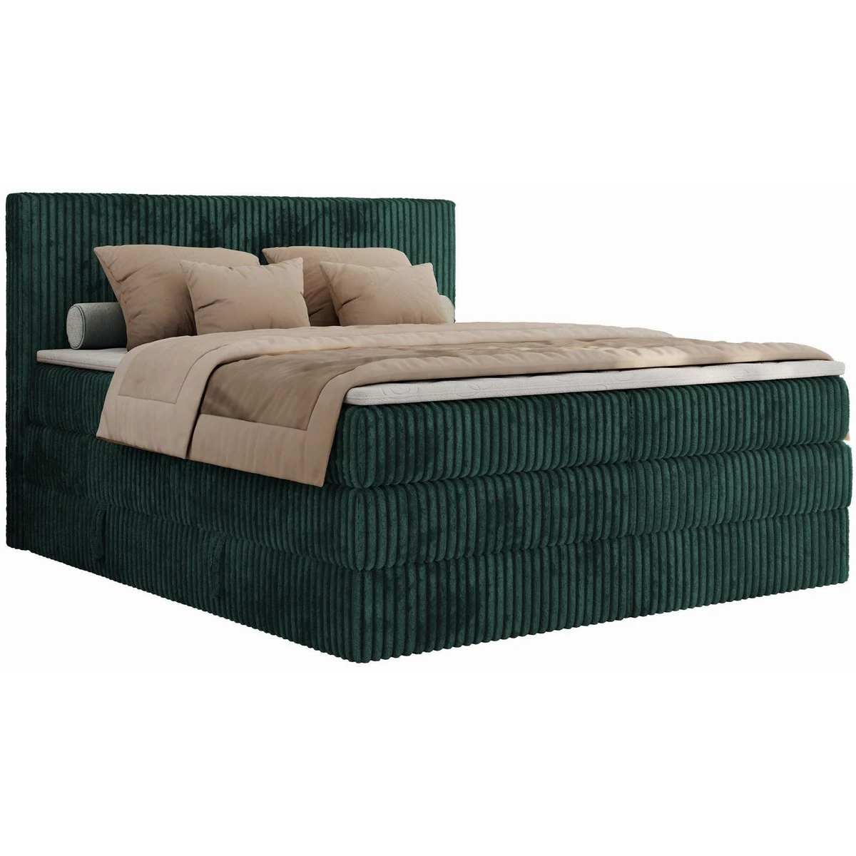 MKS MÖBEL Boxspringbett TILIANO KING, elegantes Design, optimaler Schlafkomfort, Stauraumfunktion 5