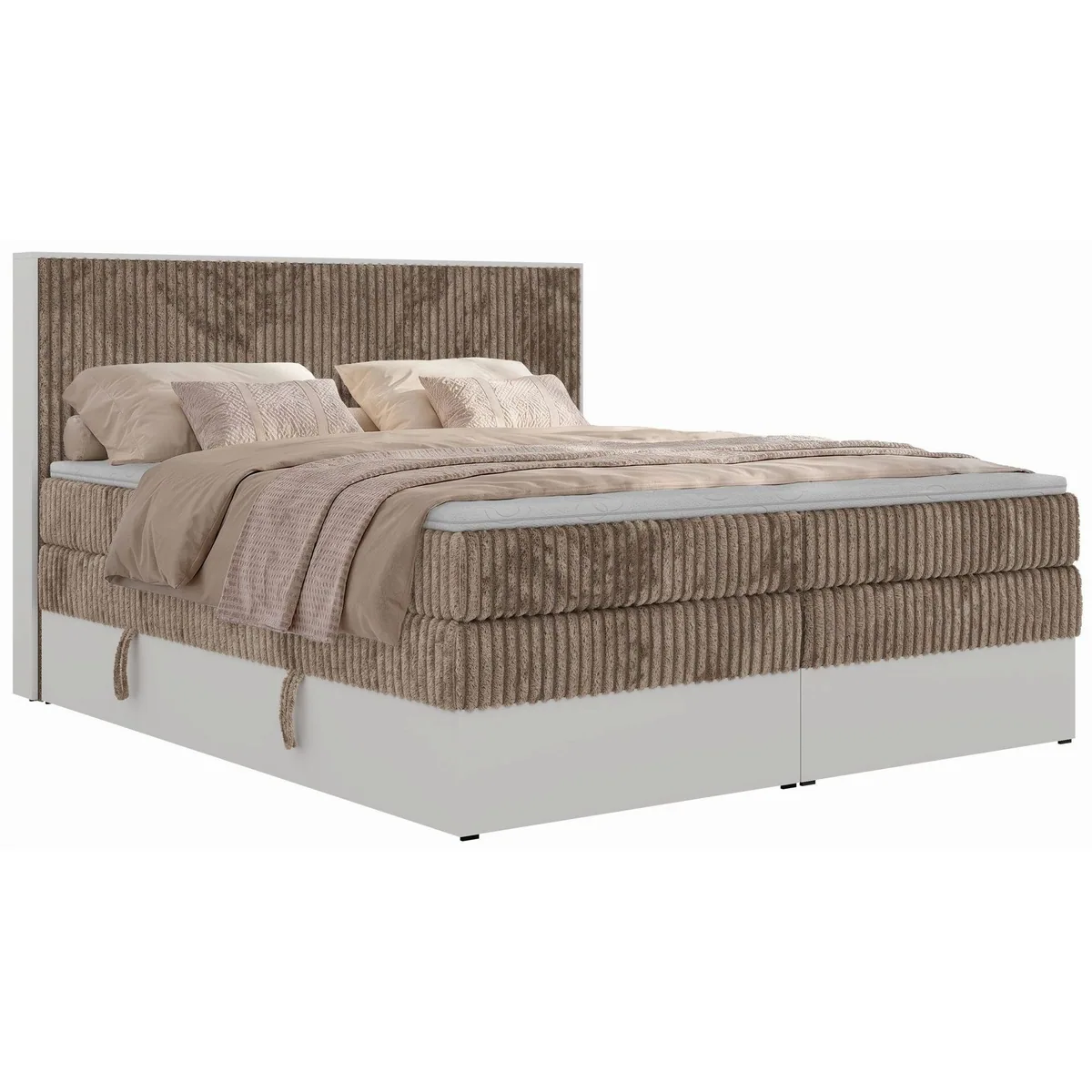MKS MÖBEL Boxspringbett TRAVIT KING, luxuriöses Design, Stauraum, individuelle Matratzenoptionen 2