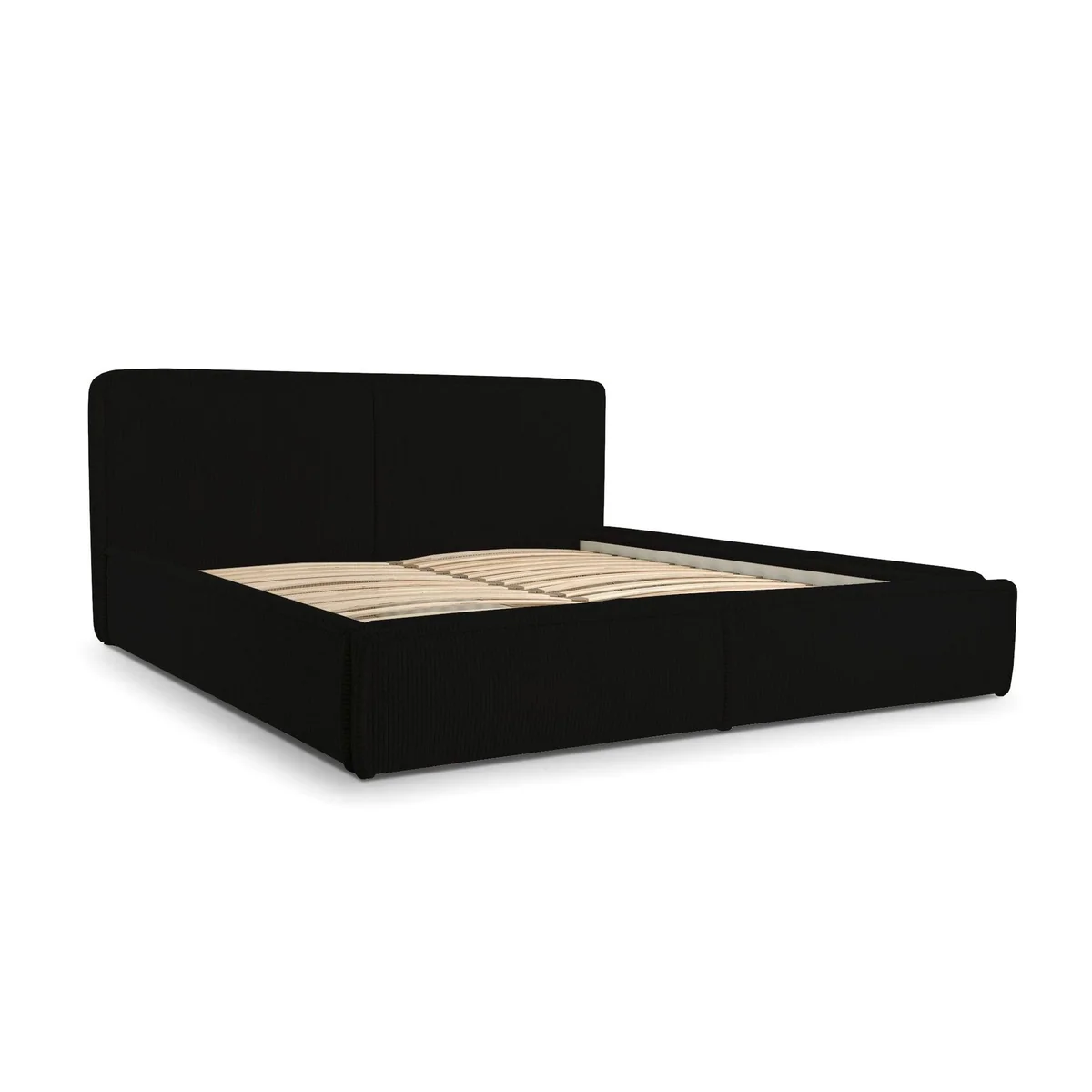 MOEBLO Polsterbett Bett 04, Cord-Bezug, Doppelbett mit Bettkasten und Kopfstütze 3