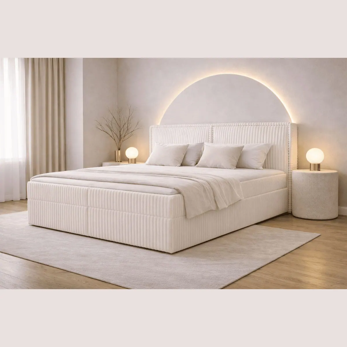 MOEBLO Boxbett Bett 04, elegantes Design, praktischer Stauraum, komfortabler Topper 3