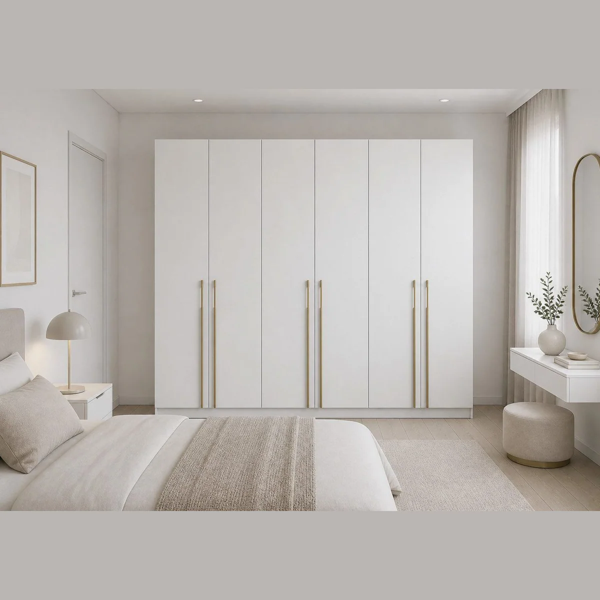 MOEBLO Glamy 6D Drehtürenschrank, 6 Türen, viel Stauraum, elegantes Design