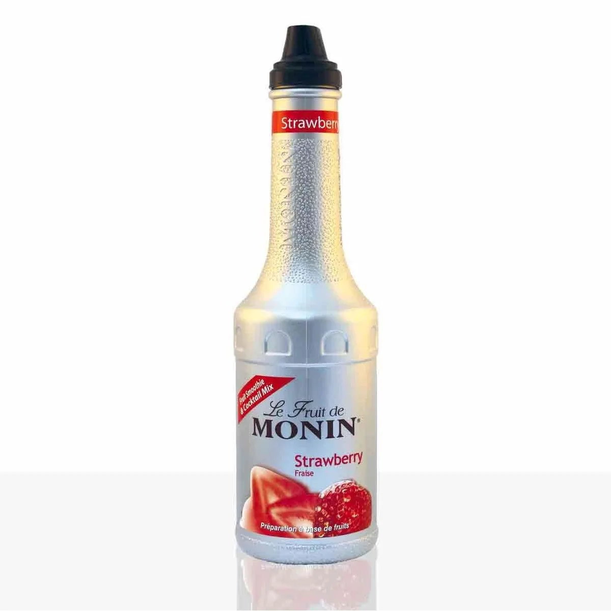 Monin FruchtPüree Mix Erdbeere 1 l, intensiv fruchtig, vielseitig einsetzbar, einfache Handhabung