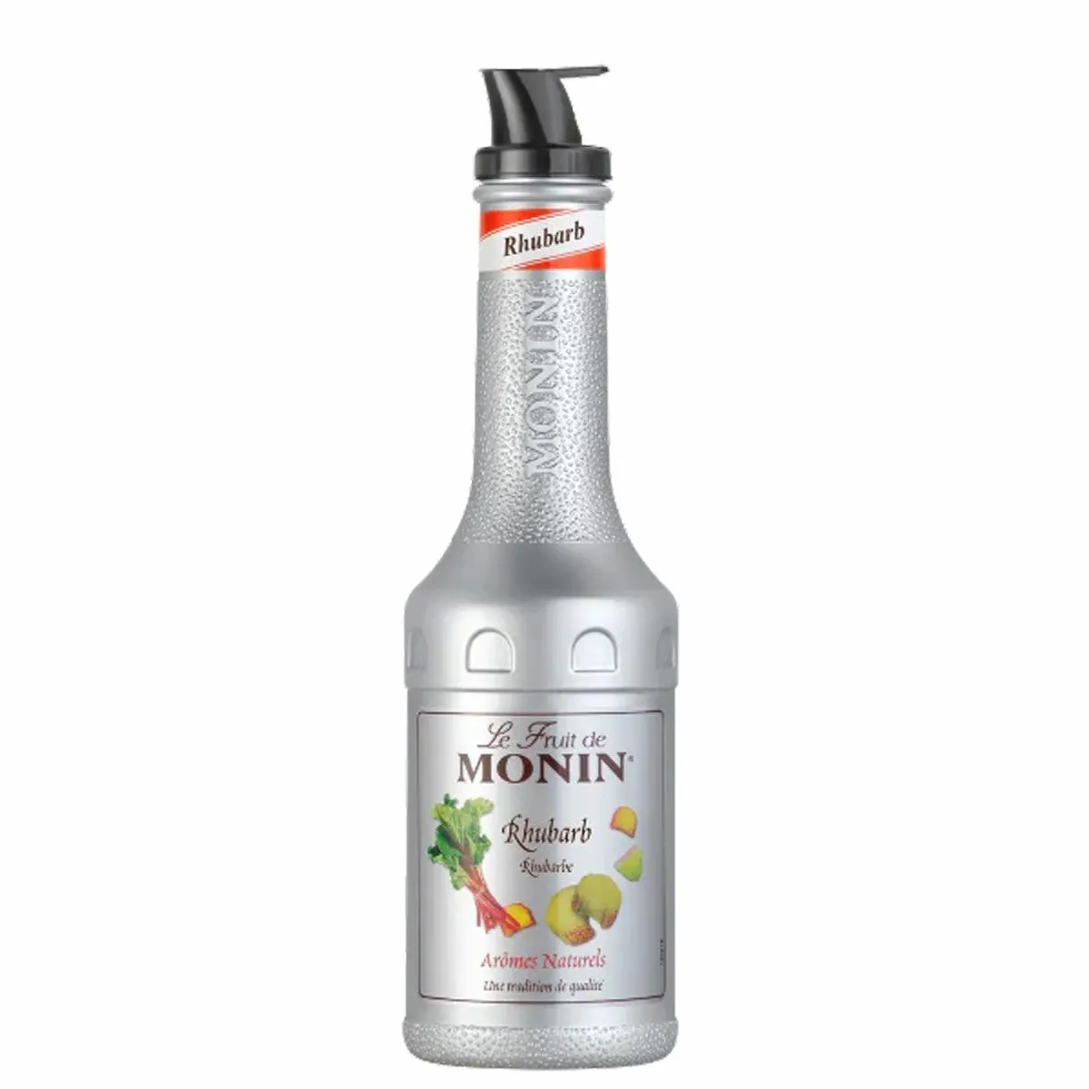 Monin Le fruit de Monin Rhabarber Püree-Mix 1000ml, fruchtig, vielseitig, intensiv im Geschmack