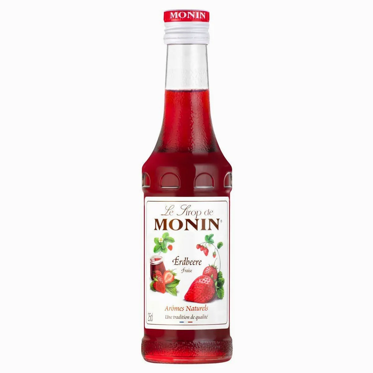 Monin Erdbeere Sirup, fruchtiges Aroma, ideal für Cocktails und Desserts