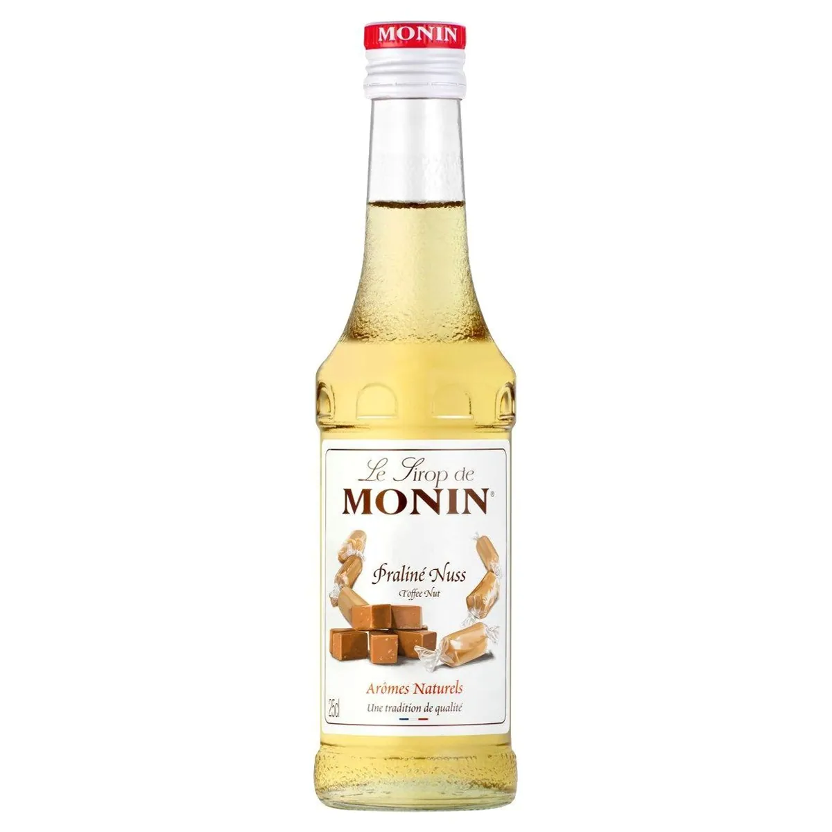 Monin Praline-Nuss Sirup, feiner Karamellgeschmack, 250ml