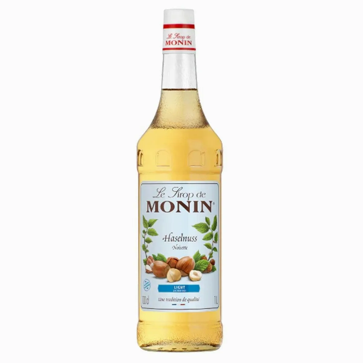 Monin Haselnuss Sirup, zuckerreduziert, nussiger Geschmack, 1000ml