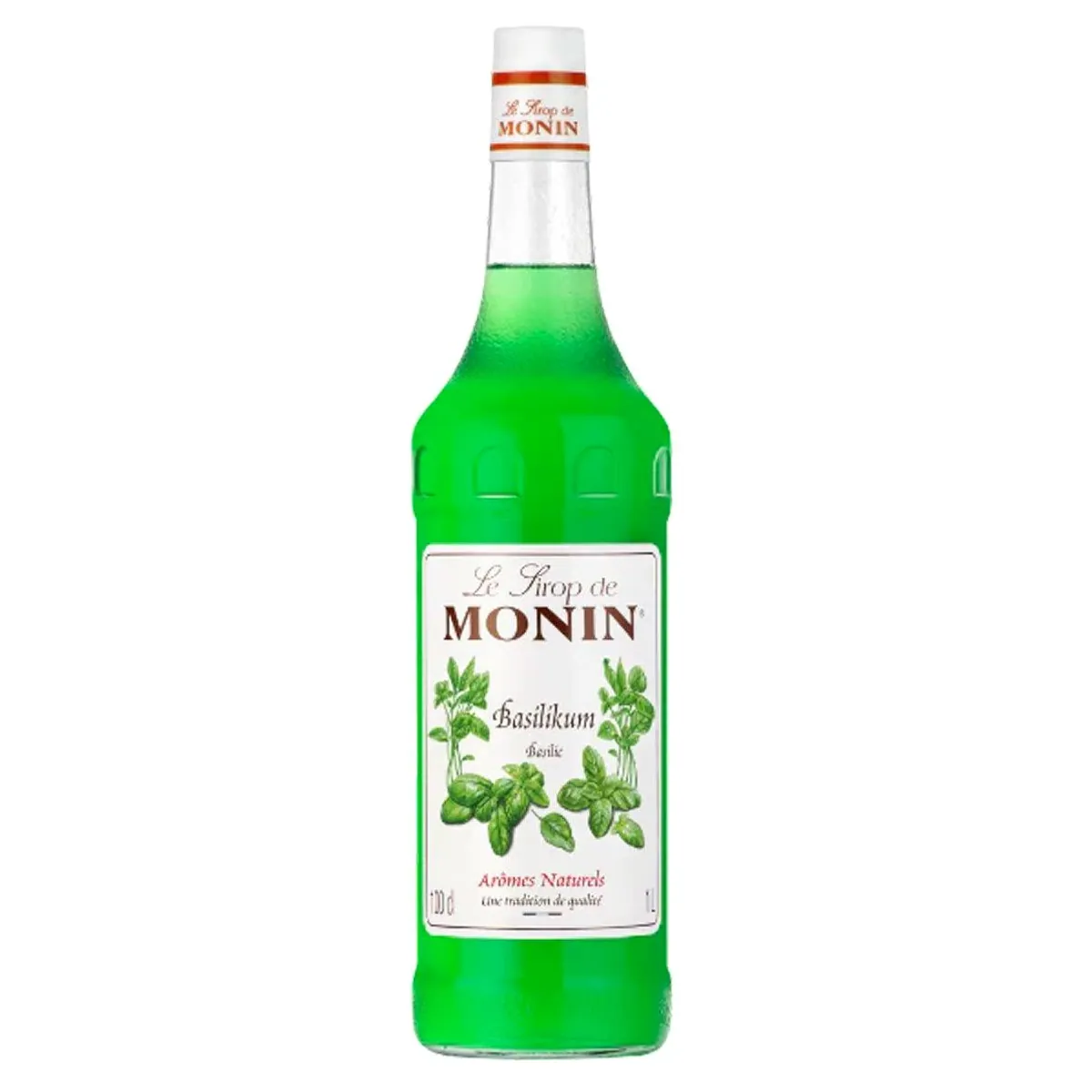 Monin Basilikum Sirup, ideal für Cocktails, 1000ml — natürliches Aroma, vielseitig einsetzbar, intensive Frische
