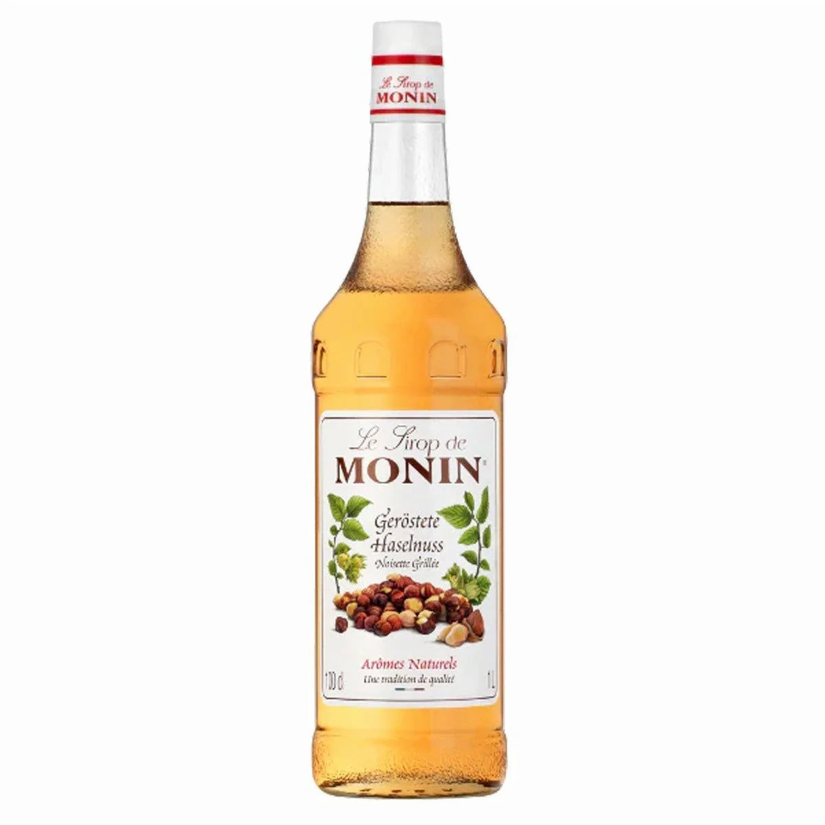 Monin geröstete Haselnuss Sirup, ideal für Kaffee und Desserts — 1000ml Genuss