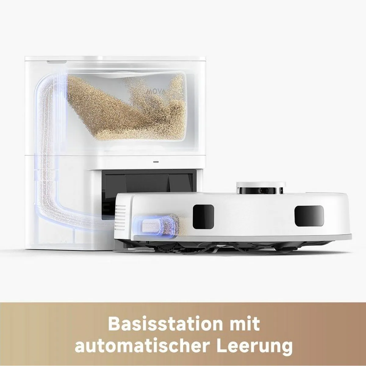 Mova E20 Plus Saugroboter mit Wischfunktion, 5.000 Pa Saugkraft, automatische Leerung 2