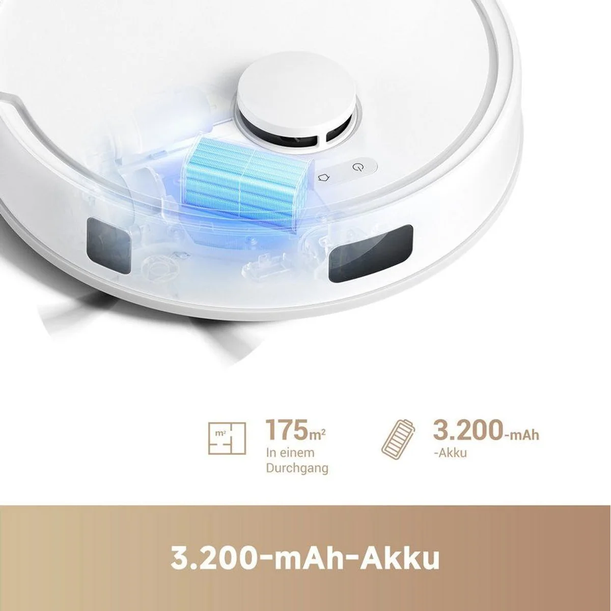 Mova E20 Plus Saugroboter mit Wischfunktion, 5.000 Pa Saugkraft, automatische Leerung 3