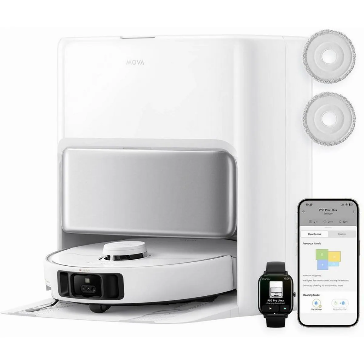 Mova P50 Pro Ultra Saugroboter, 700 W, Wischfunktion, vollautomatische Basisstation