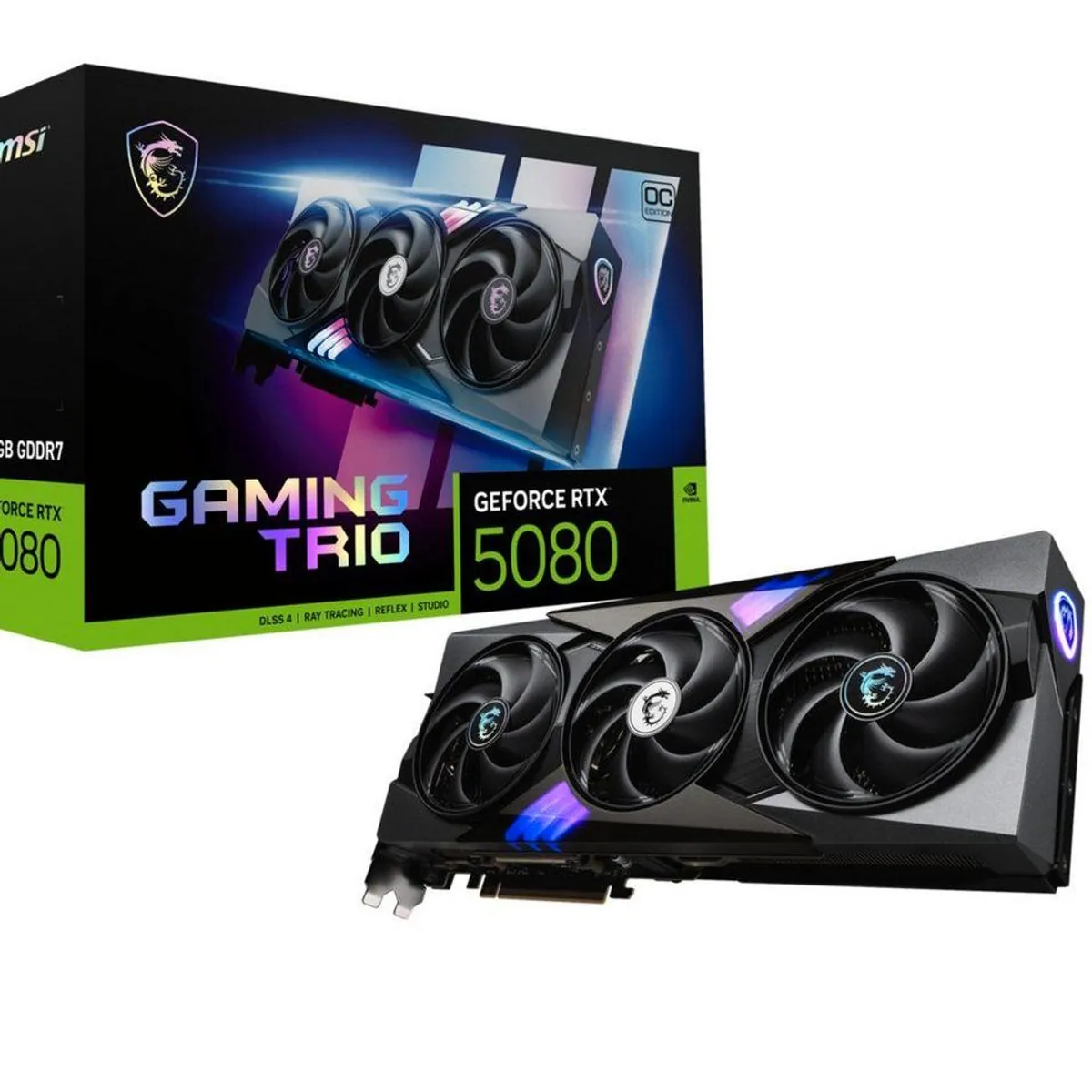 MSI GeForce RTX 5080 16G Gaming Trio OC, hohe Leistung, verbesserte Kühlung, RGB-Beleuchtung